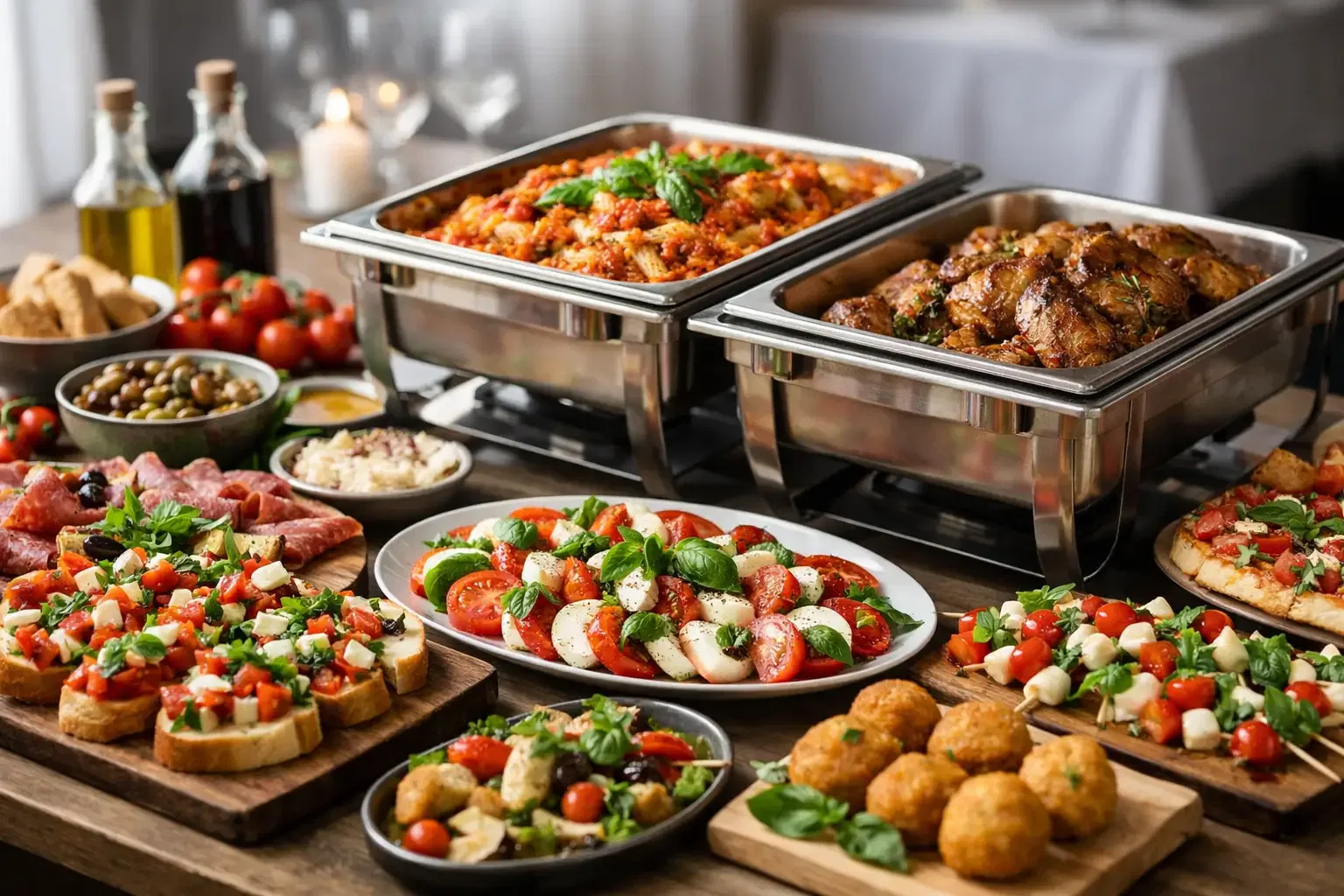 Italiaans buffet catering voor elk feest