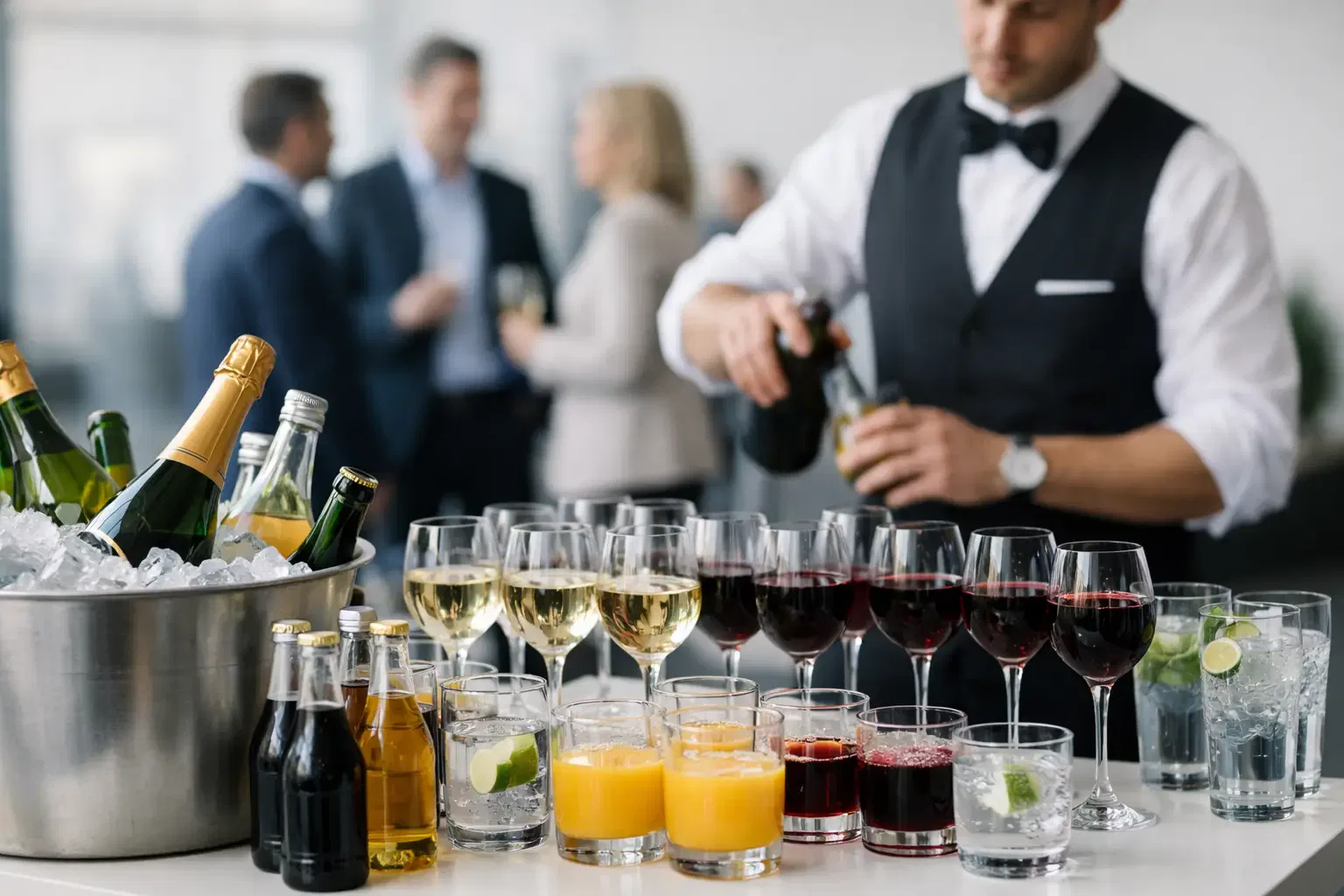 Drankenservice voor zakelijk evenement kiezen