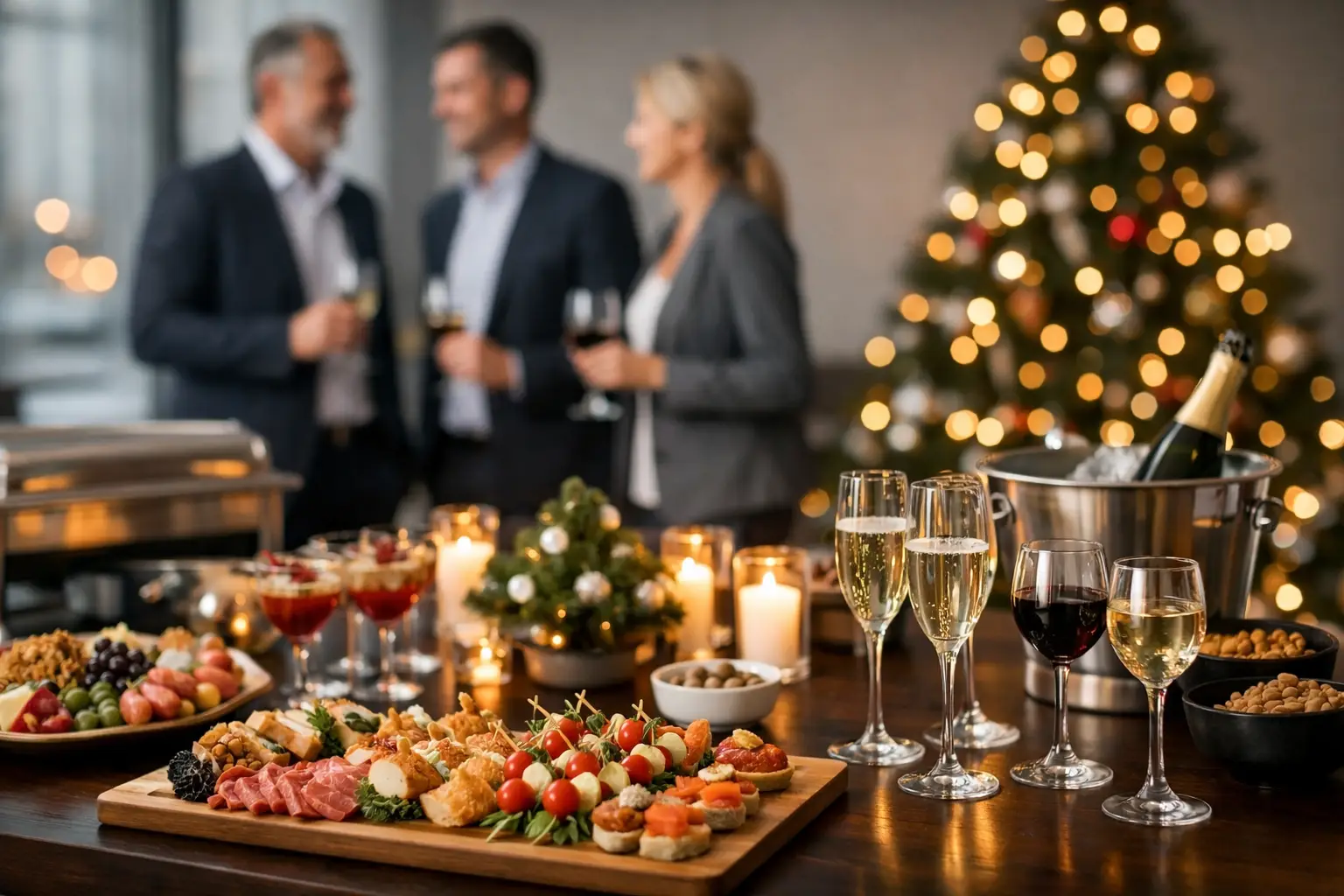 Zakelijke kerstborrel catering die sfeer brengt