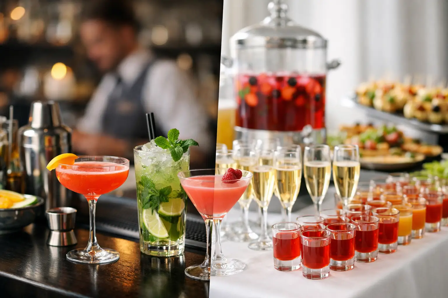 Cocktailbar versus drankarrangement feest